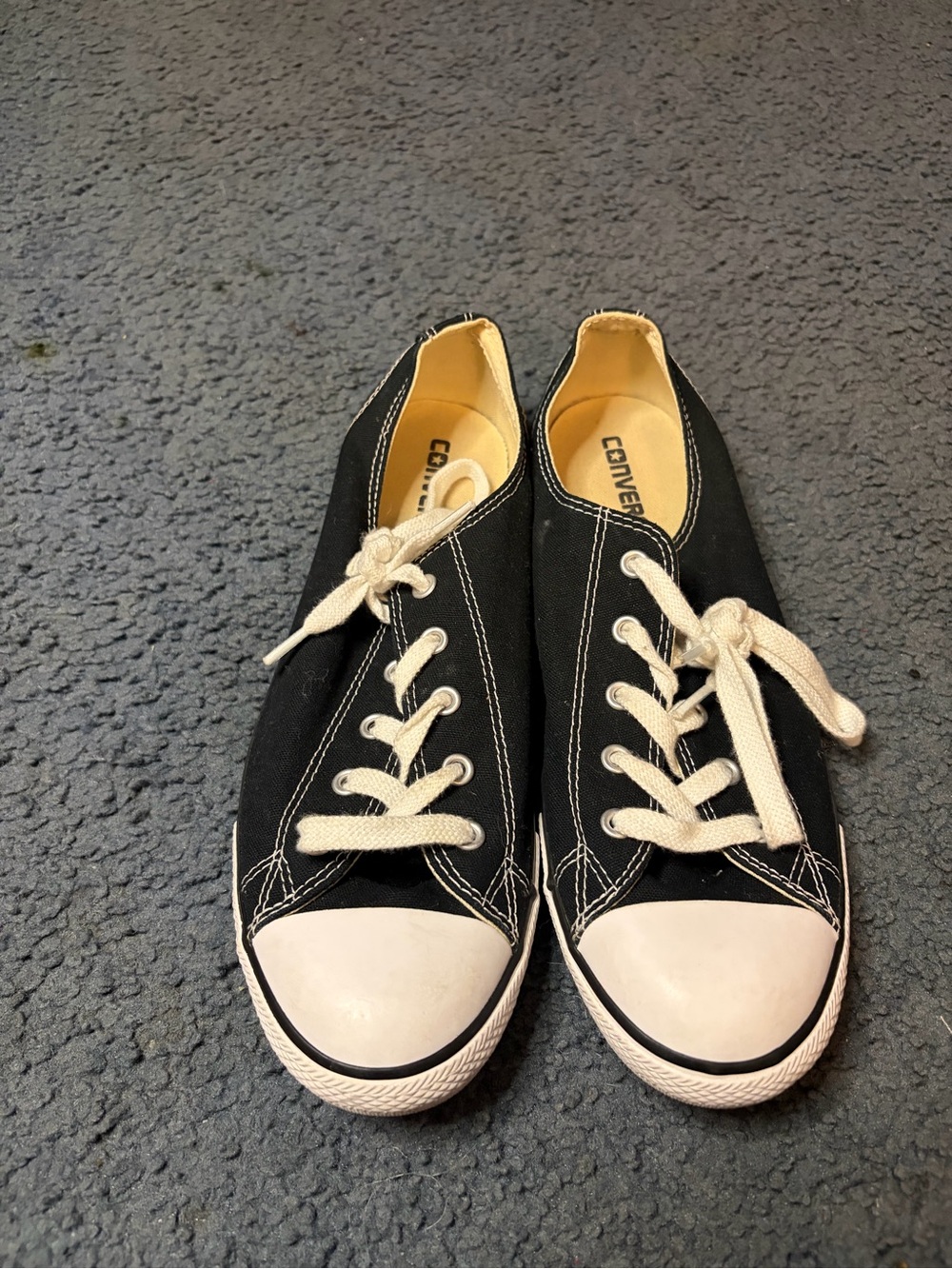 Converse Black Canvas Low-Top Sneakers with White Accents
